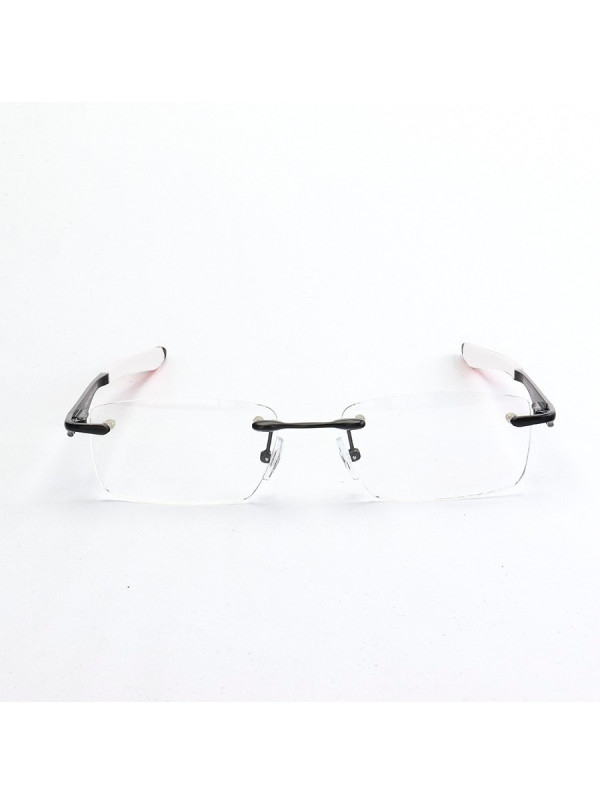 Armação de Óculos Flutuante Sem Aro Wingfold Preto e Branco